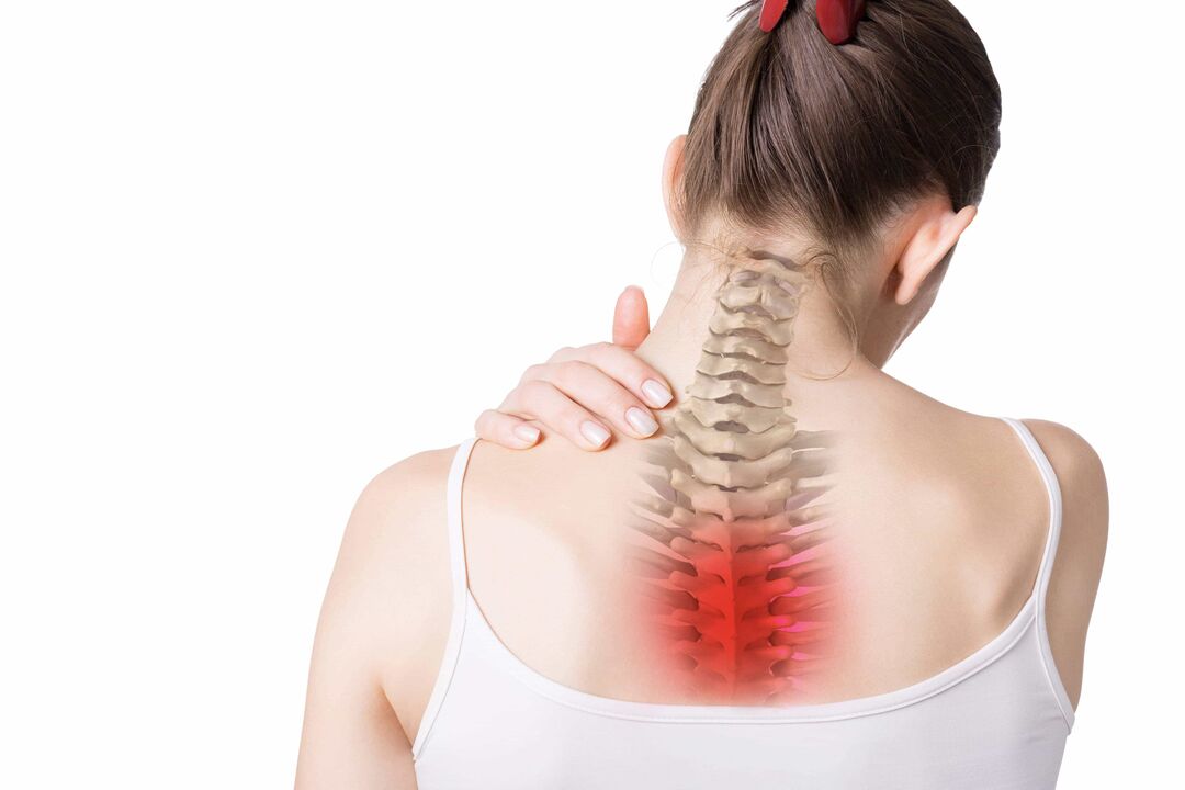 Symptomer vun Osteochondrose
